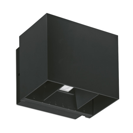 Applique extérieur, KYVOS noir 10W-730lm-3000K IP65-IK06 avec éclairage direct/indirect