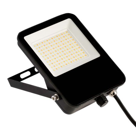 Luminaire Projecteur LED, SHARK Noir CCT 50W CCT (3K-4K-6K) IP66-IK04 5000lm