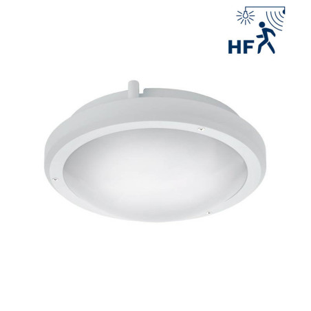 SATURNE HUBLOT BLANC 12W-IRC80-IP65-IK10 2900K 1400Lm DETECTEUR HF