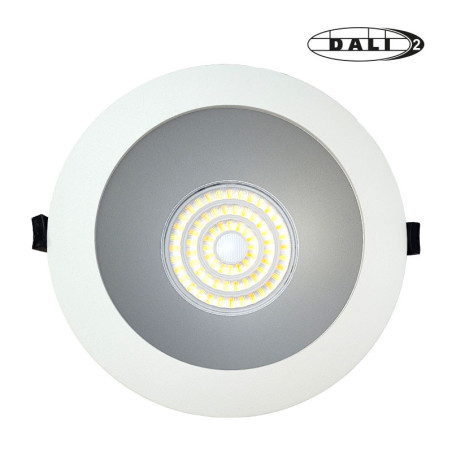 Downlight GIRO III 18W 3CCT 2430lm Ø190x61mm DALI 2 PUSH UGR19 optique basse luminance