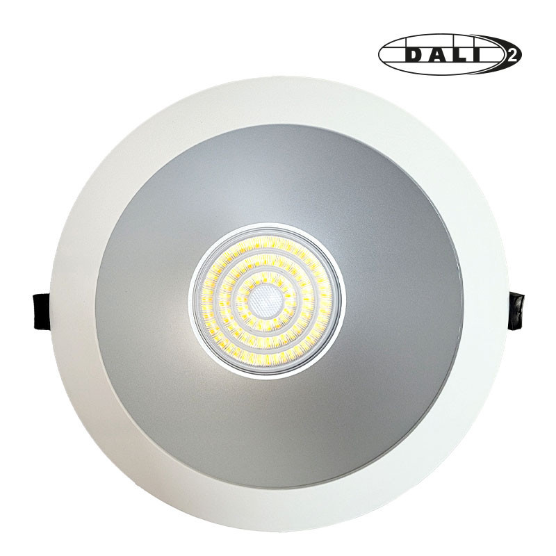 Downlight GIRO III 24W 3CCT 3240lm Ø228x61mm DALI 2 PUSH, UGR19 optique basse luminance
