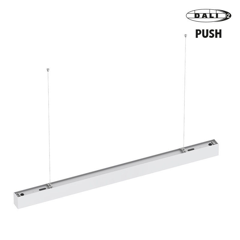 Arrière Luminaire apparent linéaire ORIZEO PRO UGR BLANC 32W 3650lm-2CCT (3000K-4000K) - DALI2 PUSH 1200mm