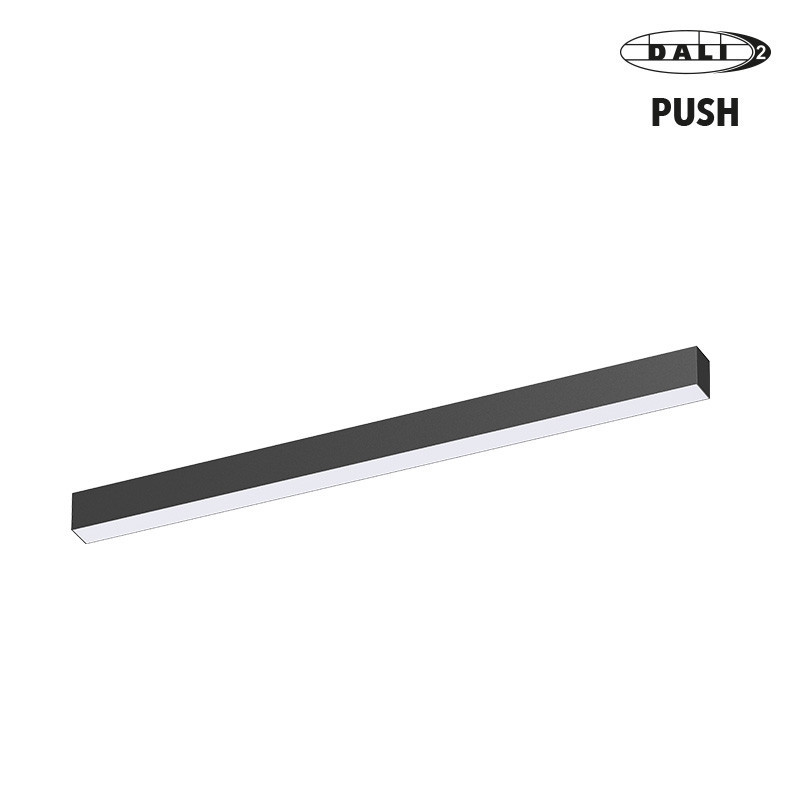 Luminaire apparent linéaire ORIZEO PRO UGR NOIR 32W 3650lm-2CCT (3000K-4000K) - DALI2 PUSH 1200mm