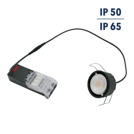 Luminaire Spot KALYO 7W 3CCT(2,7K-3K-4K)-IRC80-IP65 700lm gradable TRIAC avec driver