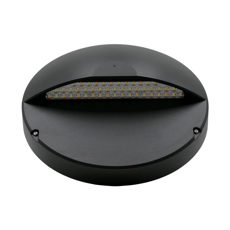 Vue de dessous PHOBOS ASYMÉTRIQUE ULR≤1% CCT NOIR 20W 3CCT(2.7K-4K-6K)-IRC80-IP65 2500lm