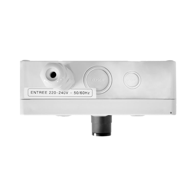 Vue de haut SPORT BOX BLUETOOTH SILVAIR Boitier de gestion d’éclairage pour gymnase.