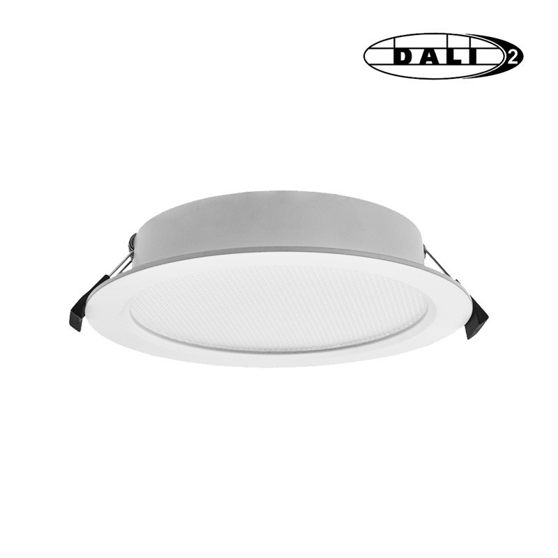 Downlight OREALIS II CCT(3000K-4000K-5700K) 24W 2900lm Ø230x25mm DALI 2 PUSH UGR19