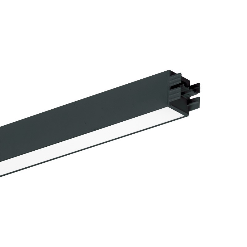 Embout de notre luminaire apparent linéaire ORIZEO noir CCT(3000-4000-5700K) 40W-4330lm 110° - 1500mm